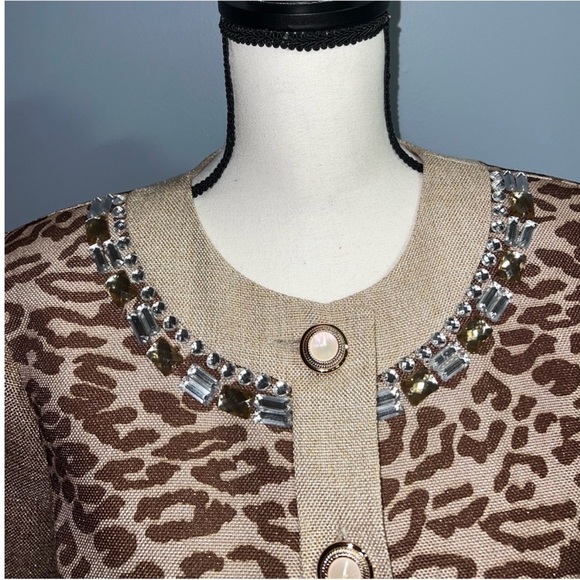 Julia Kim- leopard print jacket - Picture 2 of 8